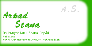arpad stana business card